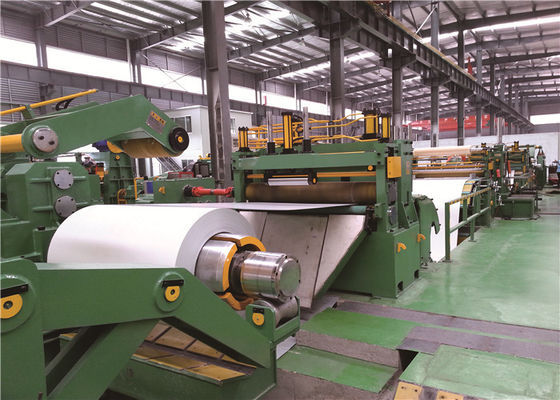 Maszyna do cięcia wzdłużnego cewki metalowej 600 mm z jednoramiennym rozwijaczem hydraulicznym